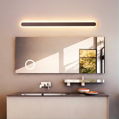 Brown Modern LED Mirror Lights 0.4M~1.2M wall lamp bathroom light bedroom headboard wall sconce lampe deco Anti-fog mirror light