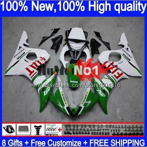 Body For YAMAHA YZF600 YZF R6 600CC YZF 600 R 6 CC 5MC.117 YZF-600 YZF-R6 2003 2004 2005 YZFR6 03 04 05 Green Gloss Fairings