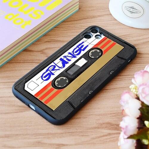 For iPhone Grunge Music Print Soft Matt Apple iPhone Case 6 7 8 11 12 Plus Pro X XR XS MAX SE