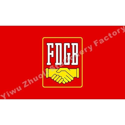 Germany FDGB Flag 150X90cm (3x5FT) 120g 100D Polyester Double Stitched High Quality Banner Free Shipping