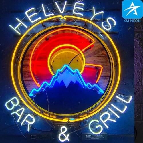 Helveys Factory Custom Neon Sign Light Flex Neon HandMade Beer Bar Shop Logo Pub Store Club Night club 24inch
