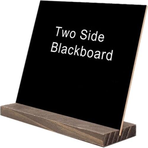 New 15x13cm Wood Tabletop Chalkboard Double Sided Blackboard Message Board Children Kids Writing Black Boards Toy