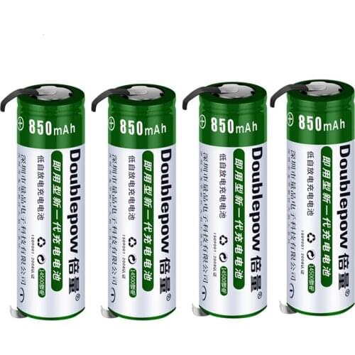 New 3.7V 14500 Rechargeable Lithium Battery 850mAh Bateria with Welding Tabs Screwdriver Tool for Shaver Razor Backup Batteries