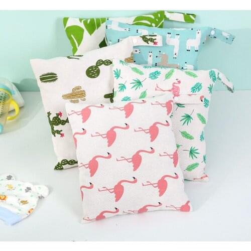 Baby Diaper Organizer Canvas Bag Reusable Mummy Storage Bag Travel Nappy Bag