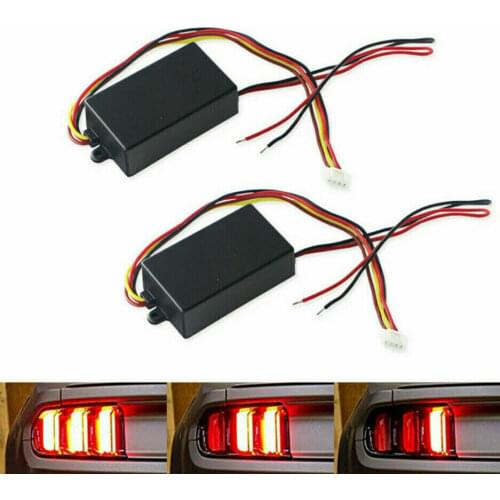 Pair 3-step Sequential Flow Semi Dynamic Chase Flash Tail Light Module Boxes Car Turn Signal Controller for Benz Honda Audi BMW
