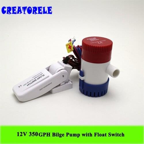 350GPH 12V water bilge pump Float Switch Universal Car RVsubmersible Marine Equipment transfer