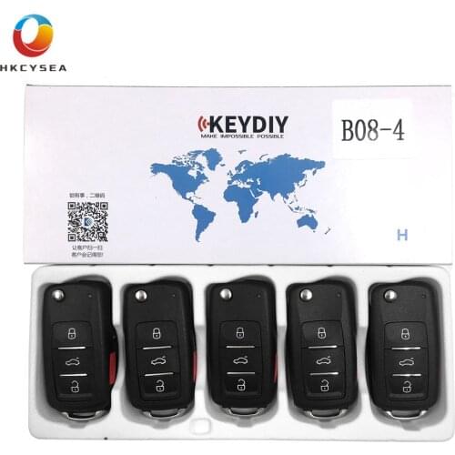 HKCYSEA 5/10/15pcs B Series Remote Control B08-4 KD Remote Key 3+1 Button for KD900 KD900+ URG200 KD-X2 MINI KD Key Programmer