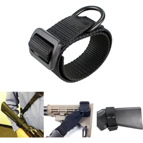 1Pc 3 Colors Military Airsoft Tactical ButtStock Sling Adapter Rifle Stock Gun Strap Gun Rope Strapping Belt