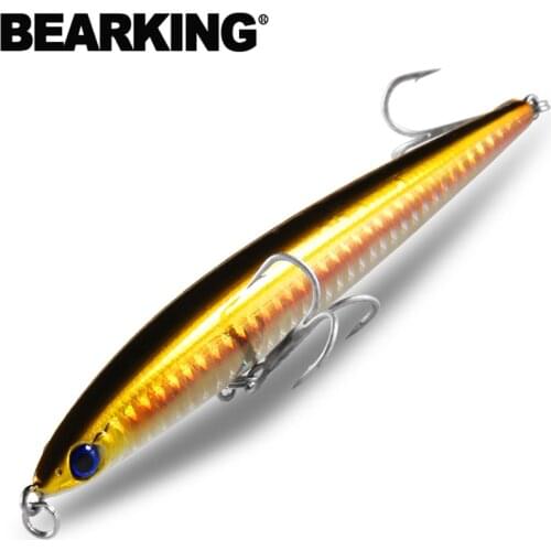Fishing Lures Fishing Tackle Bearking Minnow Hard Baits 5pcs/lot 125mm 26g Sinking Penceil Bait Assorted Colors Free Shipping
