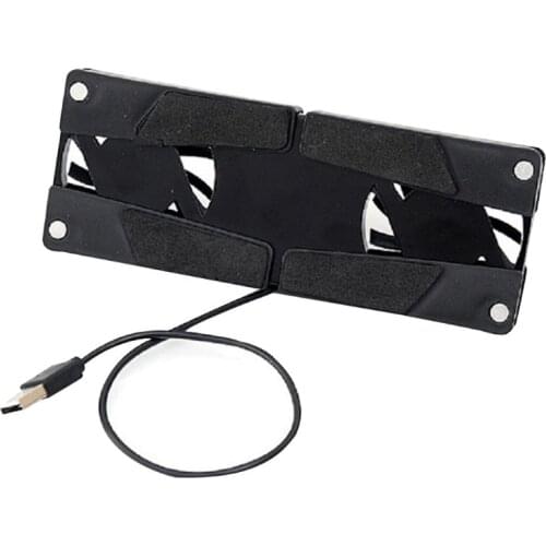 Folding USB Dual Mini Fan Cooler Rotatable Cooling Pad Stand For PC Computer Laptop Notebook Macbook Dropship