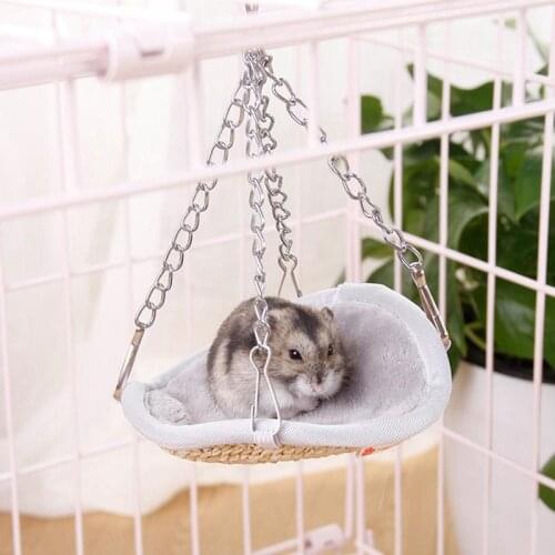 Straw Pet Cage Hammock Hamster Hang Mat Guinea Pig Cage For Hamsters Pet Sleeping hammock Hanging Bed Seat Accessories хомяк