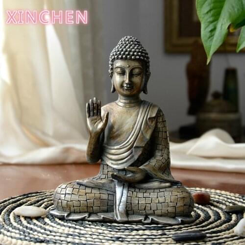 Buddha statues Thailand Buddha statue sculpture home decor office desk ornament vintage gift figurine Hindu siting Buddha