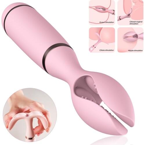 10 frequency rechargeable massager vibrating nipple clamp clitoral G-spot anal plug stimulator for adult Sex toys female SM