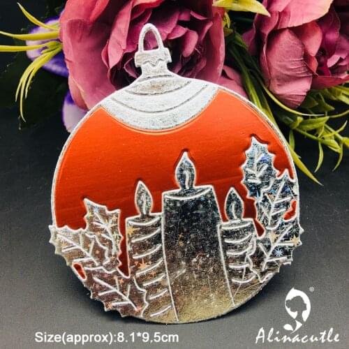 Alinacutle Metal Cutting Die Cut Christmas Ball Candles DIY Scrapbooking Paper Craft Handmade Card Album Punch Art Cutter Die