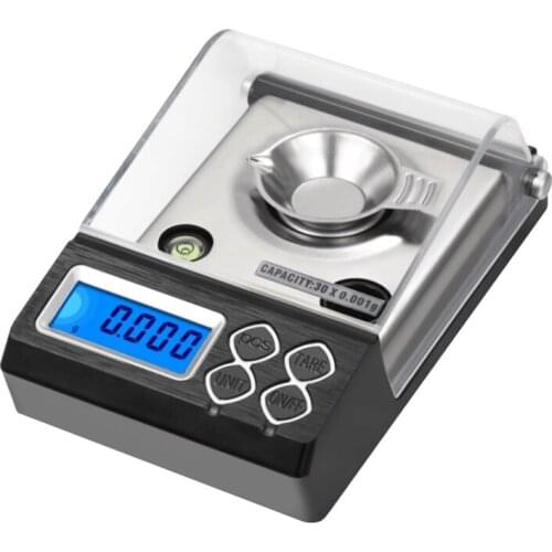 High Precision Digital Milligram Pocket Scale 30G/0.001G Lab Analytical Balances Scale High Sensitivity Weighing Pans
