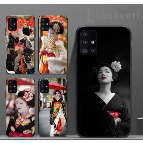 Japanese geisha Luxury Phone Cases For Samsung A50 A51 A71 A31 A21S S8 S9 S10 S20 S21 Plus Fe Ultra 4G 5G