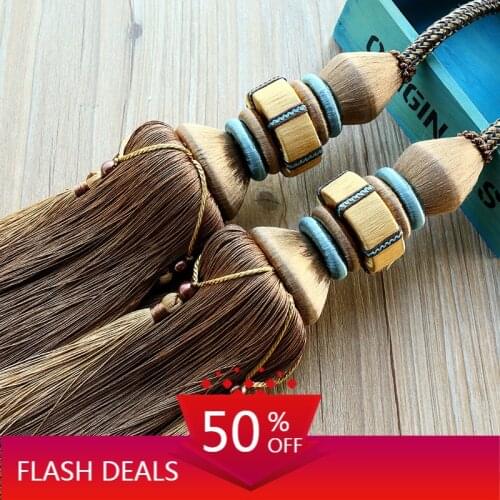 European Style Curtain Bandage Tassel Hanging Ball Accessories Living Room Hanging Ball Hook Curtain Buckle Strap Rope Tassel