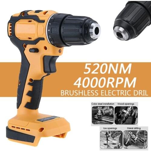 10mm Torque Screwdriver Rechargeable Hand Drill 18V 520NM Electric Cordless Impact Drill Electrical Power Tools