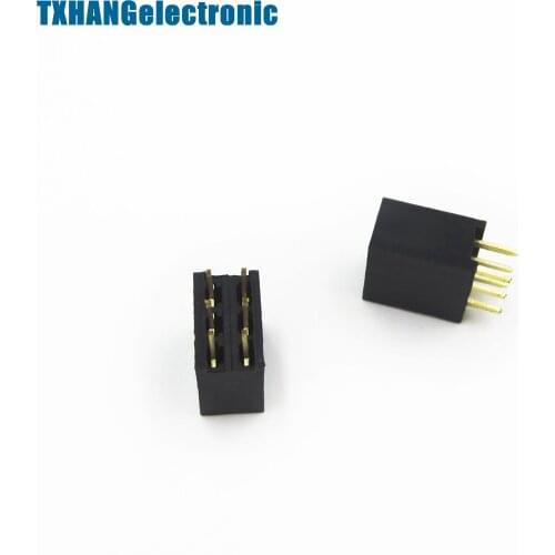 20PCS 2x3 Pin 6P 2.54mm Double Row Female Straight Header Pitch Socket Pin Strip diy electronics
