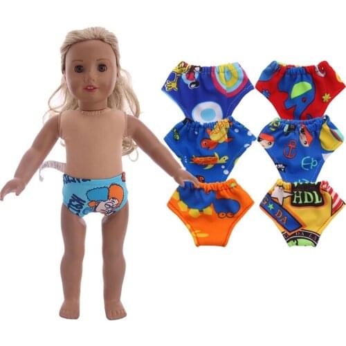7 Styles Cartoon pattern underwear doll panties for18 inch doll&43CM - doll clothes accessories