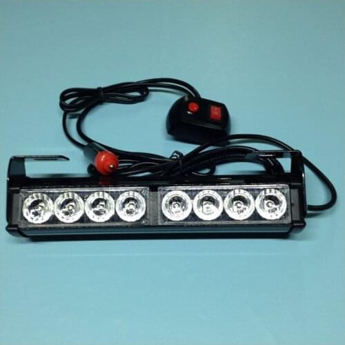 12V 8w Led Car Emergency light bar Grill warning beacon light Police Caution signal light Offroad strobe flash light Fog lamp