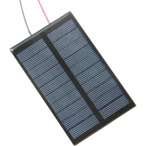 BUHESHUI 5V 1.2W Polycrystalline Solar Cell Module+Cable DIY Solar Panel Charger For 3.7V Battery Education Study110*69MM Epoxy
