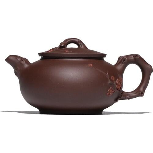 Yixing Teapot, Original Ore Purple Clay Zen Heart Pot, Hand-carved and Painted Purple Sand Pot, Kung Fu Tea Set Household Teapot