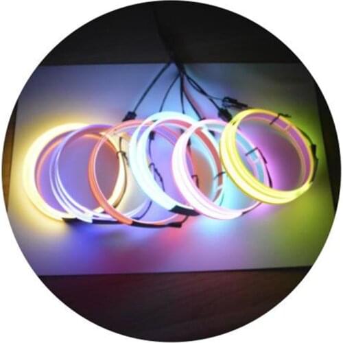 New Arrival High brightness 1x100cm Flexible Electroluminescent Tape EL tape EL Strip Glowing With DC12V cigar lighter