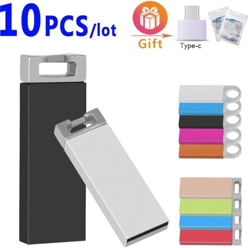 10pcs/lot USB Flash Drive 128GB 64GB 32GB 16GB 8GB 4GB Pen Drive Pendrive Custom Logo Memory Card Stick Pendrives Free logo