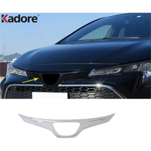 For Toyota Corolla 2019 2020 Hatchback Chrome Front Logo Mark Decorative Mark Grid Grill Grille Racing Cover Trim Frame Stick