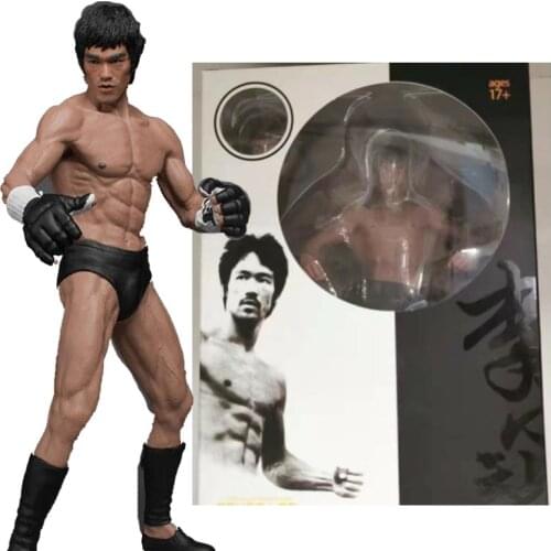 Bruce Lee Figure the Dragon Double-headed Statue Collection Model Toy Doll