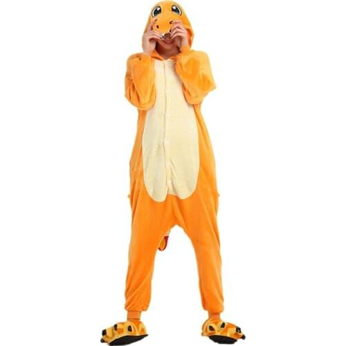 Winter Women Men Unisex Adults Cartoon Dragon Onesies Animal Pajamas Unicornio Unicorn Stitch Flannel Nightie Sleepwear