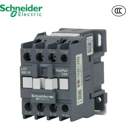 25A AC Contactor 11KW-380V 50Hz Coil Voltage AC 24V 36V 48V 110V 220V 380V 3NO 1NO 1NC LC1N AC3 Contactor Schneider LC1N2510M5N