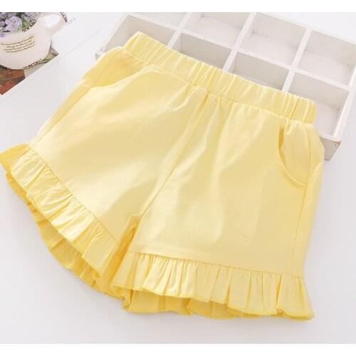 Summer Children Pants Fashion Girls Shorts Cotton Casual Hot Pants Pure Color Comfortable Beach Shorts