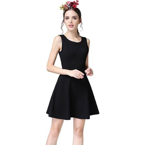 Summer Womens Dresses Round Neck Sleeveless Bodycon Office Lady Street Mini Dress Summer Black Party Sexy Clubwear 2021 Dresses