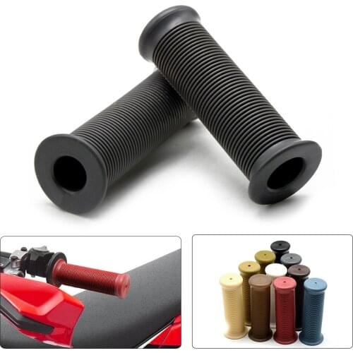 Motorcycle 22mm/24mm Rubber Handlebar Hand Grips For Honda For Yamaha For Suzuki For Cafe Racer Bobber Clubman Custom