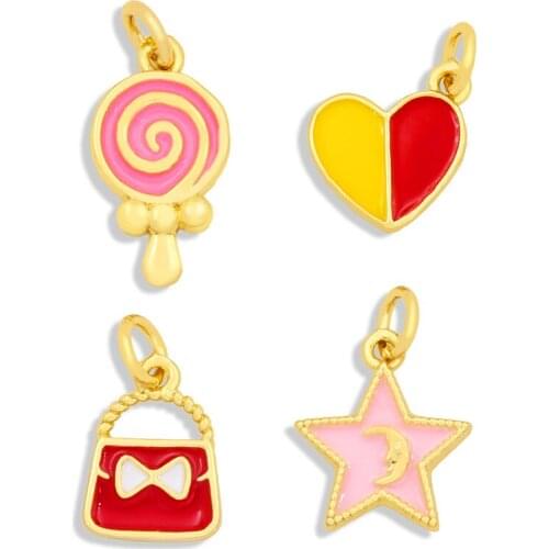 OCESRIO Lollipop Charms for Earrings Bracelet Necklaces Charms for jewelry making Jewelry Making Supplies chma076