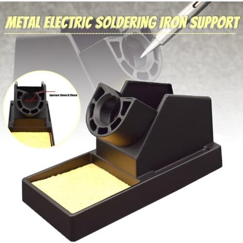 20mm Soldering Iron Stand Portable Detachable Solder Soldering Stand Black Aluminum Alloy Soldering Iron Holder Stand
