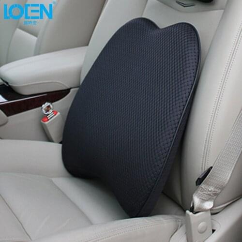LOEN 1PC car seat support Memory Foam Universal office Chair cushion lumbar Back pillow black Dark Red beige coffee brown