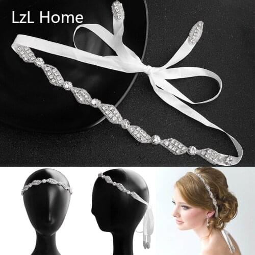 LZL Home Bridal Accessories Wavy Hairband Hand Applique Luxury Rhinestone Childrens Headdress Wild Forehead Hairband