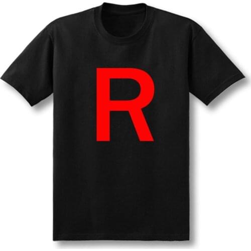 Pokemon Team Rocket Uniform Short T-Shirt Unisex Cosplay Short Sleeve Tee Shirt
