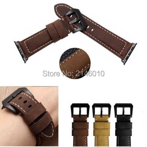 Replacement Watch Band Classic Vintage Real Leather Wristwatch Strap For Apple 40MM/44MM 38MM/42MM Series 4 3 2 1