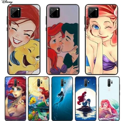 Silicone Cover Princess Ariel Disney For OPPO A5 A9 A7 A11X A1K A12 A12E A31 A32 A53 A53S A72 A73 A93 AX7 Pro Phone Case
