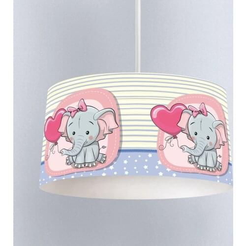 Lamp For Kids Bedrooms Light Chandelier for Living Room Childrens Room Happy Elephant Pink Model 018