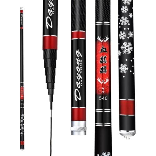 Carbon Fishing Rod Super Hard Stream Peche Carp Fishing Olta Wedkarstwo Canne Short Sections Hand Pesca 3.6m-7.2m Fishing Tackle