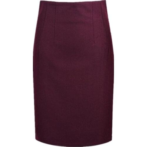 2021 New Fashion Elegant Women Woolen Skirt High Waist Pencil Skirt Plus Size Skirt Skirts Women 384