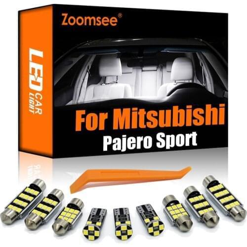 Zoomsee 16Pcs Interior LED For Mitsubishi Montero Shogun Pajero Sport 2 3 2008-2020 Canbus Auto Bulb Indoor Dome Map Light Kit