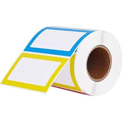 150/300 sheets/roll color name label blank sticker school teacher company business card file classification stationery sticker
