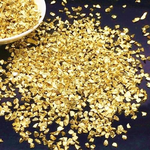 20g Fake Gold Stone Flakes Metallized Glass Beads For Resin Mold Filler Nail Art Decoration Diy Jewelry Making Mold Filling Tool