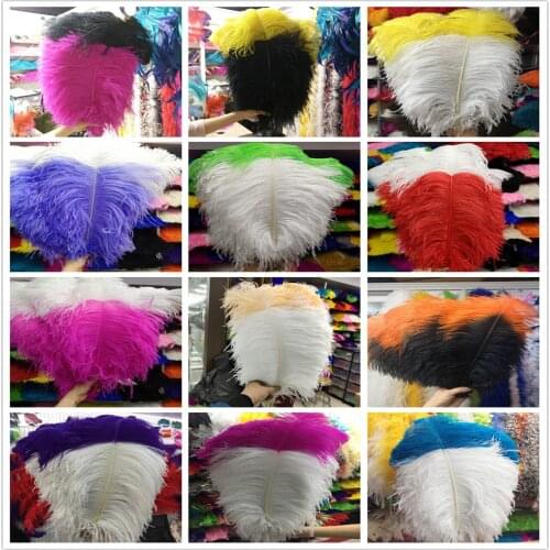 50pcs High Quantity 55-60 CM/22-24 Inches Natural "Thick Stem" Male Ostrich Feathers Party Home Wedding Craft Making Decoration